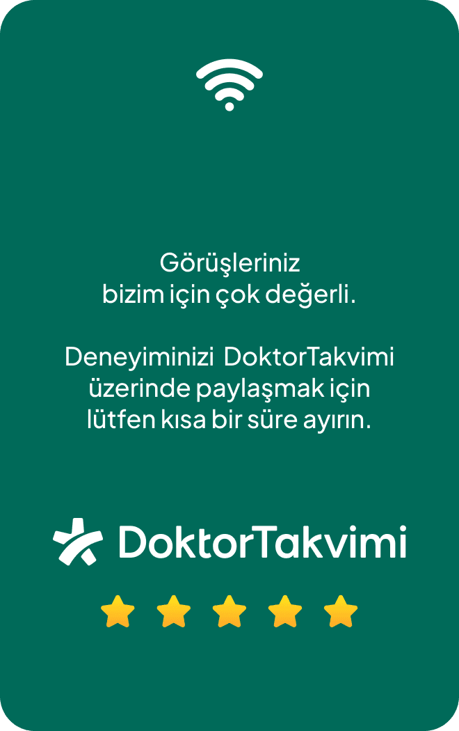 DoktorTakvimi Değerlendirme Kartı arka yüz