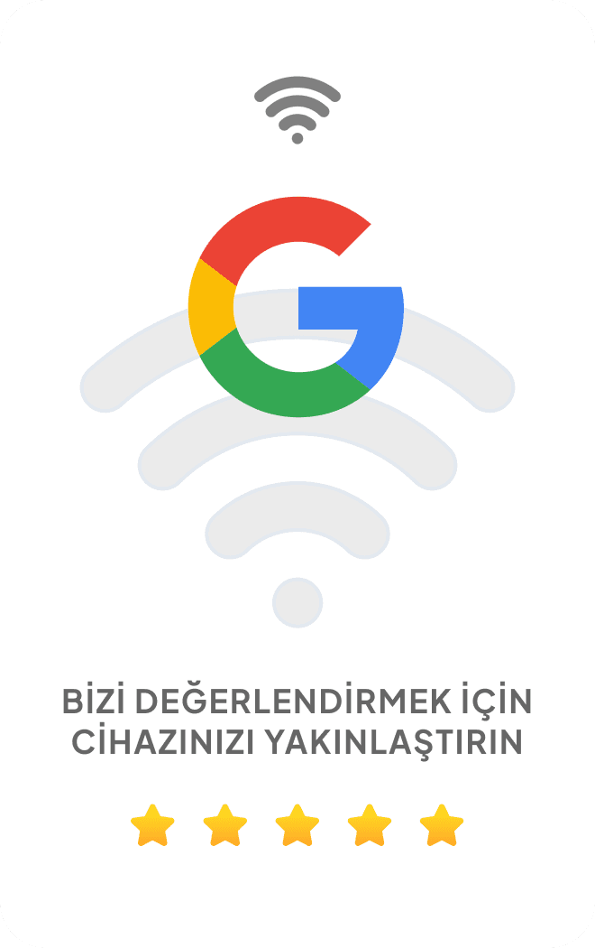 Google değerlendirme kartı ön yüz