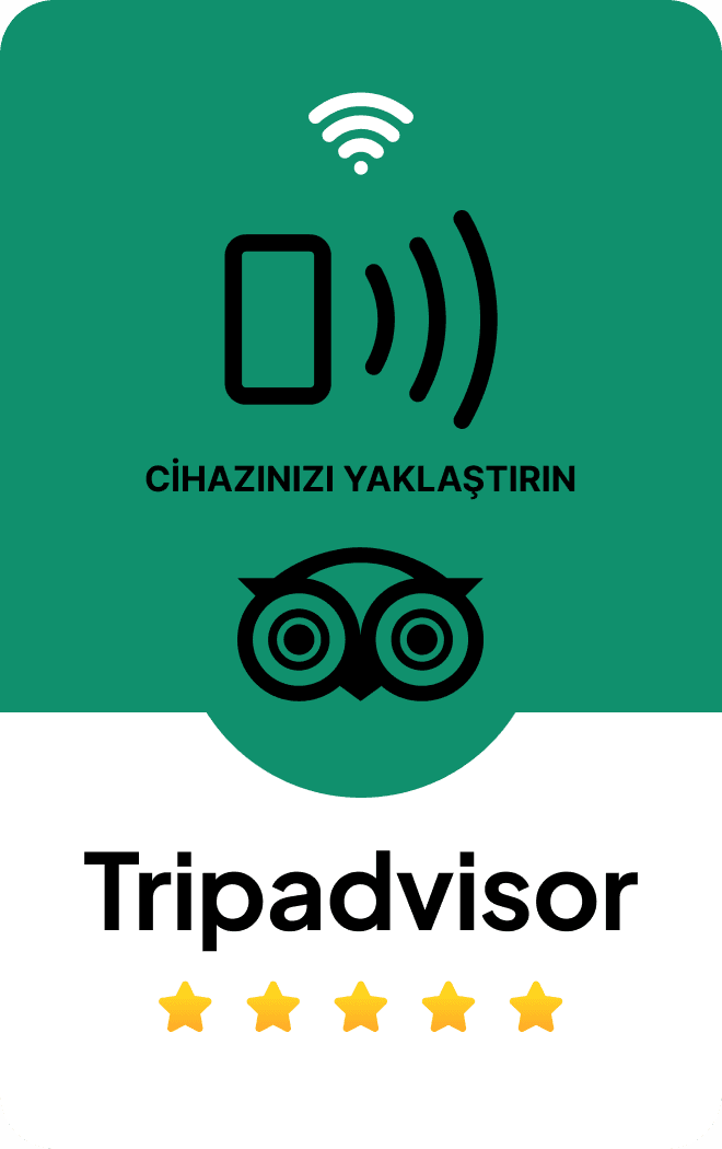 Tripadvisor değerlendirme kartı ön yüz